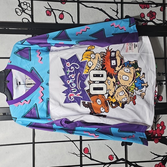 Rugrats Tommy Chucky Angelica Reptar Hockey Jersey Size Large NWT